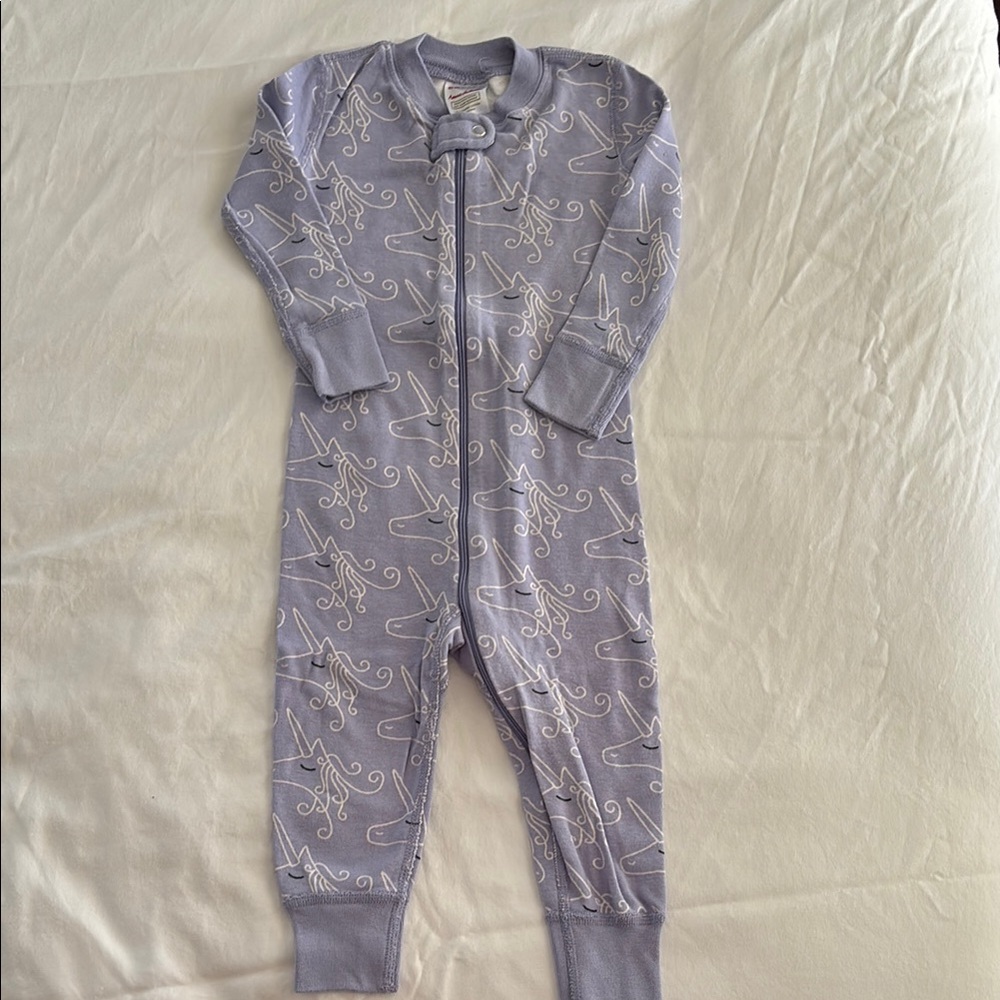 Hanna Andersson Purple Footies One Piece with Zipper